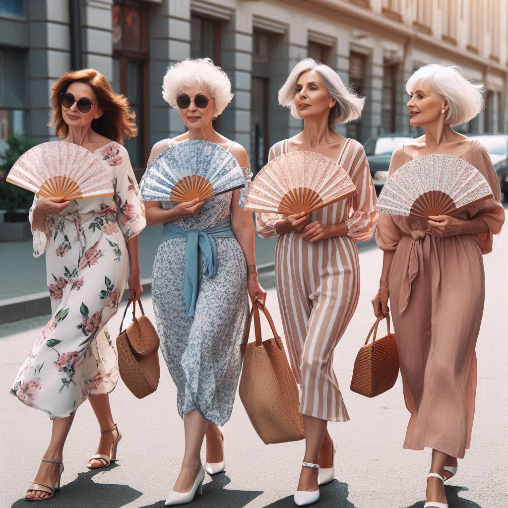 mujeres abanico